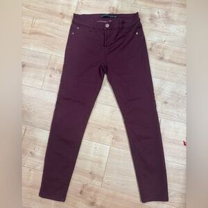 Tinseltown Burgundy Denim Pants